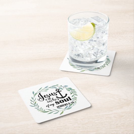 Christliche Blätter/Bibel Rechteckiger Pappuntersetzer (Vor Ort)