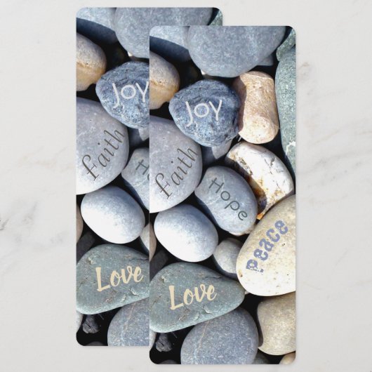 Christliche Blbilicale Werte Pebble Stones Lesezei (Vorne/Hinten)