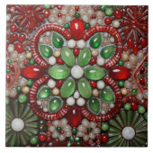 Christliche Blume Steinspanischer Terrakotta 1 Fliese (Vorderseite)