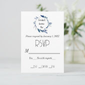 Christliche Blumen zwei werden zu einer Hochzeitsf RSVP Karte (Stehend Vorderseite)