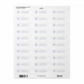 Christliche Blumenkreuz-Rücksendeadresse (Vorne)