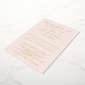 Christliche Blush & Gold-Script-Hochzeit Folieneinladung (Gedreht)