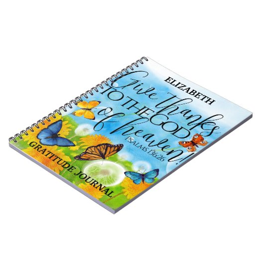 Christliche Blüte Dank Dankesbibel Verse Notizblock (Linke Seite)