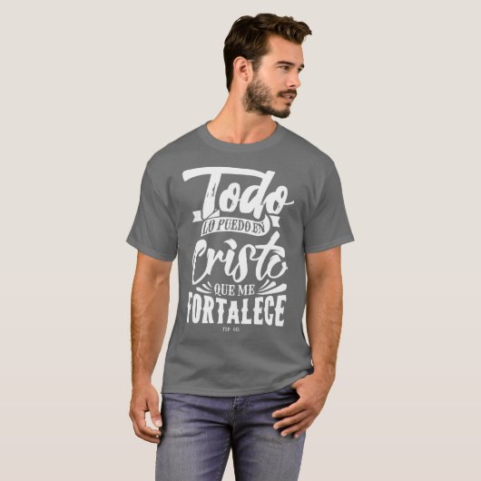 Christliche Botschaft auf Spanisch T-Shirt (Vorne ganz)