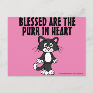 Christliche Cat Memes Postkarten, Purr im Herzen Postkarte