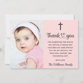 Christliche Christening Taufe Kommunion Religiös Dankeskarte