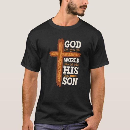 Christliche Cross Bible Verse Scripting Glaube T-Shirt (Vorderseite)