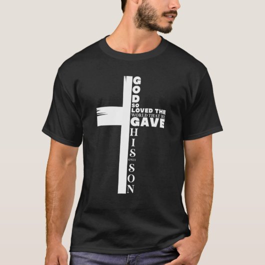 Christliche Cross Bible Verse Scripting Religion F T-Shirt (Vorderseite)