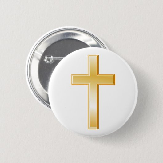 Christliche Cross Button (Vorne & Hinten)
