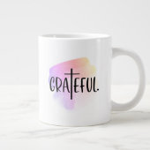 Christliche Cross Dankbarkeit Typografie Jumbo-Tasse (Rechts)