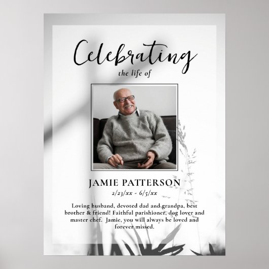 Christliche Cross-Feier zum Foto des Lebens Beerdi Poster (Vorne)