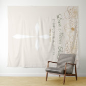 Christliche Cross-Gold-Blume Hochzeitsband Wandteppich (Beispiel (Horizontal))