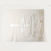 Christliche Cross-Gold-Blume Hochzeitsband Wandteppich (Vorderseite (Horizontal))