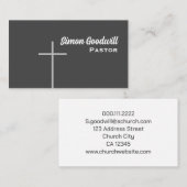Christliche Cross Pastor Business Cards Visitenkarte (Vorne/Hinten)