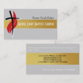 Christliche Cross Pastor Christianity Card Visitenkarte (Vorne/Hinten)