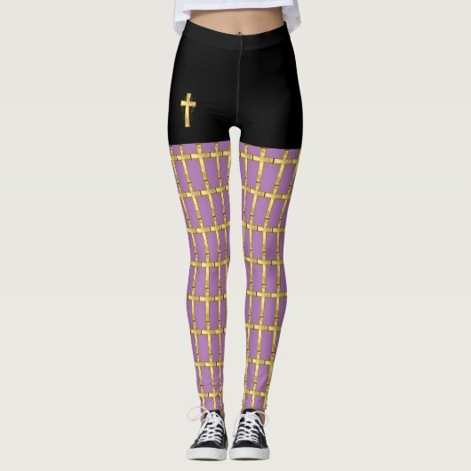 Christliche Cross Pop Fashion Leggings (Vorderseite)