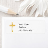 Christliche Cross Rücksendeadressen-Aufkleber (Insitu)