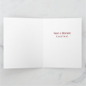 Christliche Cross Scripting Black Red Oaster Card Karte (Innenseite)