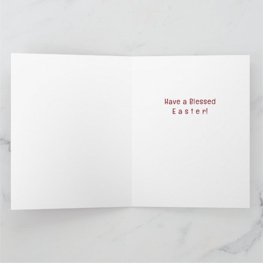 Christliche Cross Scripting Black Red Oaster Card Karte (Innenseite)