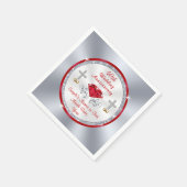 Christliche Custom 40. Wedding Anniversary Napkins Serviette (Ecke)
