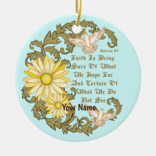 Christliche Daisy Faith  Keramik Ornament