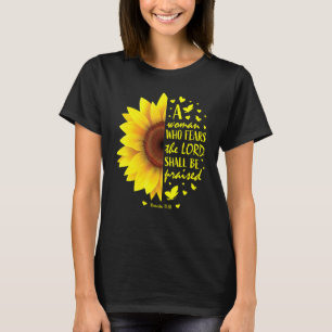 Christliche Damen Teen Girls Sunflower Verse Spric T-Shirt