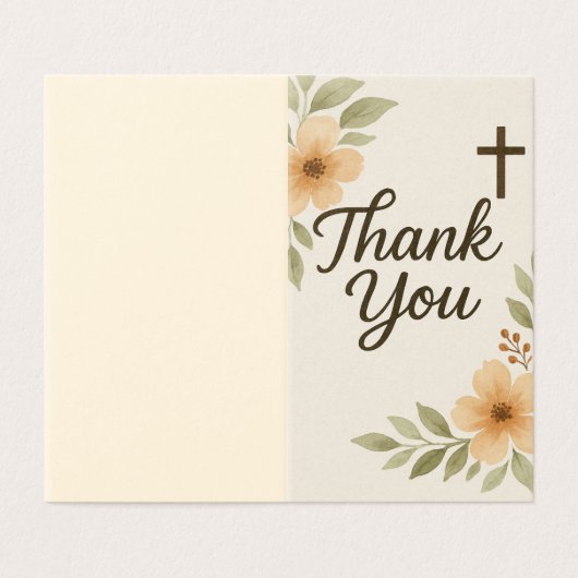Christliche Dankeskarte (Außenseite Aufgefaltet)