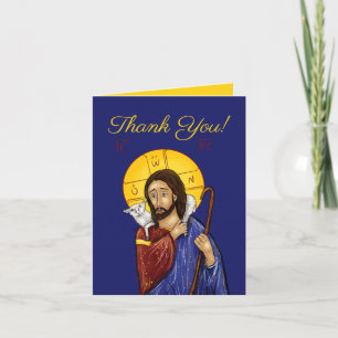 Christliche Dankeskarten (Christus der Gute Hirte) Karte