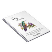 Christliche Danksagbibel Verse Hummingbird Notizblock (Rechte Seite)