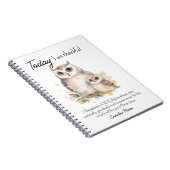 Christliche Danksagbibel Verse Owls Notizblock (Rechte Seite)