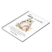 Christliche Danksagbibel Verse Owls Notizblock (Linke Seite)