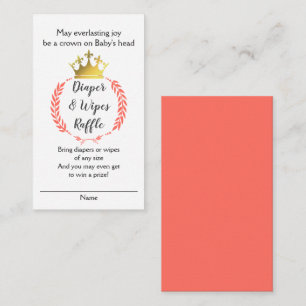 Christliche DIAPER WIPES RAFFLE-Umschließkarte Begleitkarte