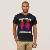 CHRISTLICHE EHE GENESIS 2:24 T - SHIRT (Vorne ganz)