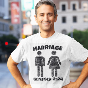 CHRISTLICHE EHE GENESIS 2:24 T - SHIRT