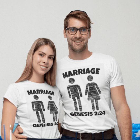 CHRISTLICHE EHE GENESIS 2:24 T - SHIRT