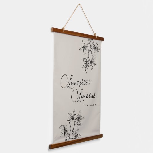 Christliche Ehepaare - Bibelverse Wandteppich Mit Holzrahmen (Gewinkelt)
