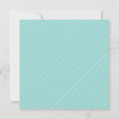 Christliche Einladung der Aqua Stripe Square Hochz (Rückseite)
