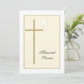 Christliche Einladung des Memorial Service (Stehend Vorderseite)