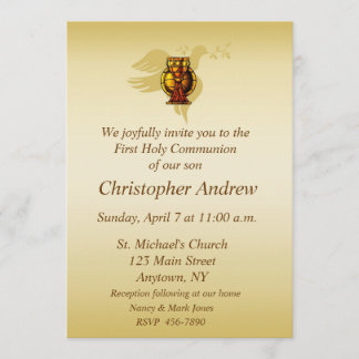 Christliche Einladung von Chalice, Eucharist und T