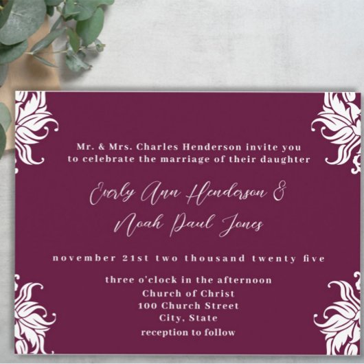 Christliche Einladung zur Hochzeit