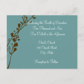 Christliche Einladung zur Hochzeit Carmel und Blue (Rückseite)