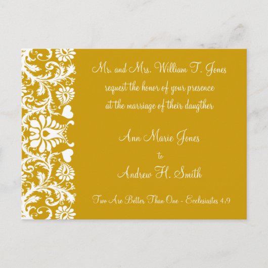 Christliche Einladung zur Hochzeit Carmel und Blue (Vorderseite)