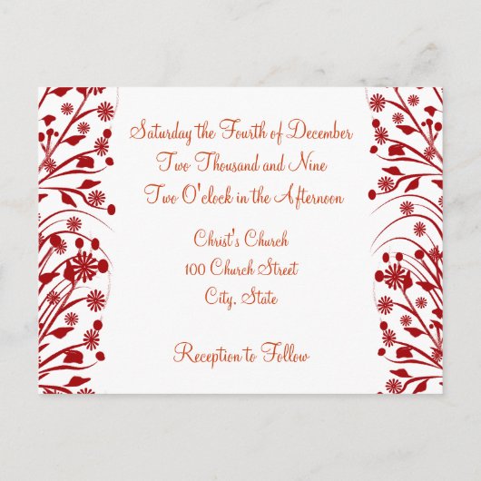 Christliche Einladung zur Hochzeit Carmel und Blue (Rückseite)