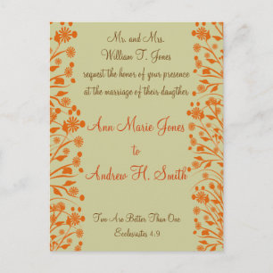 Christliche Einladung zur Hochzeit Carmel und Blue