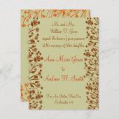 Christliche Einladung zur Hochzeit Carmel und Blue (Vorne/Hinten)