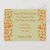 Christliche Einladung zur Hochzeit Carmel und Blue (Rückseite)