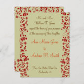 Christliche Einladung zur Hochzeit Carmel und Blue (Vorne/Hinten)