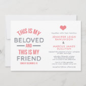 Christliche Einladung zur Hochzeit - Das ist mein  (Vorderseite)