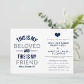 Christliche Einladung zur Hochzeit - Das ist mein  (Stehend Vorderseite)