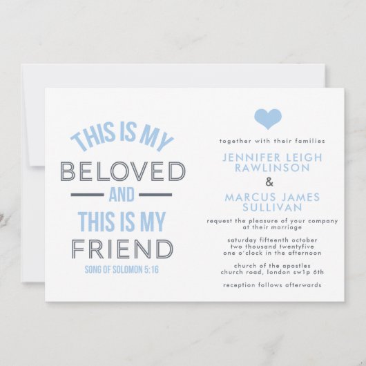 Christliche Einladung zur Hochzeit - Das ist mein (Vorderseite)